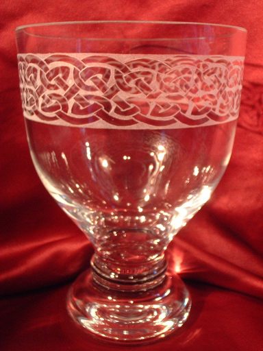 Celtic glass chalice.